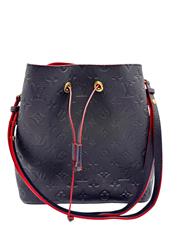 Louis Vuitton NeoNoe MM Embossed Monogram Empreinte Marine Rouge